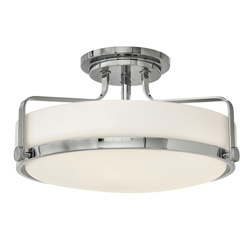 Skontrolujte Harper Medium Semi Flush - leštený chróm Elstead