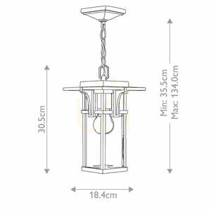 Manhattan 1 Light Chain Lantern Elstead small 4