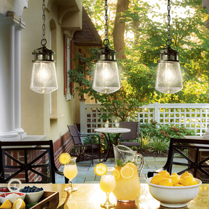 Lyndon 1 Light Small Chain Lantern - architektonický bronz Elstead small 1