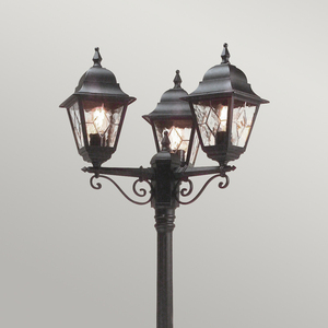 Norfolk 3 Light Lamp Post Elstead small 1