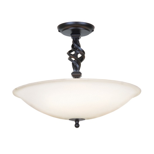 Skontrolujte Pembroke 3 Light Semi-Flush - čierna Elstead