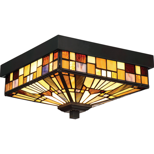 Skontrolujte Plafond IP44 Inglenook 2 Light Tiffany - Elstead