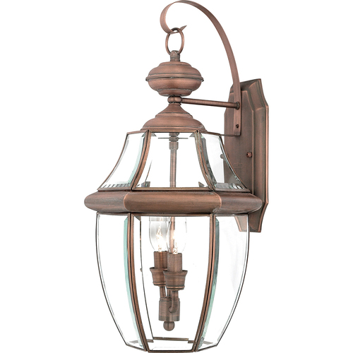 Skontrolujte Veľká nástenná lampa Newbury 2 Light - staršia meď Elstead