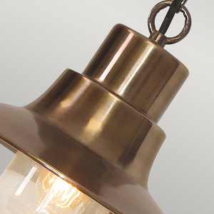 Sheldon 1 Light Chain Lantern - Aged Brass Elstead small 2