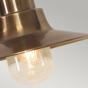 Sheldon 1 Light Chain Lantern - Aged Brass Elstead small 3