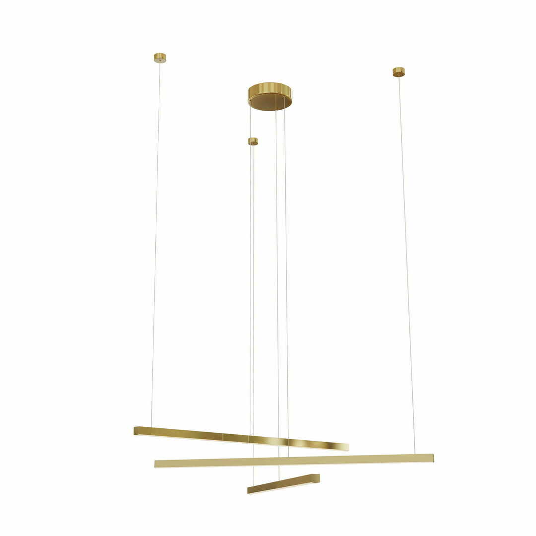 Skontrolujte Závesné svietidlo Max Light Trio P0474D brúsené zlato LED 100 cm 3 svetlá Závesné svietidlo Max Light Trio P0474D brúsené zlato LED 100 cm 3 svetlá
