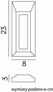 Vonkajšie nástenné svietidlo SU-MA 2502B LED 2700K IP65 šedé 23 cm small 4