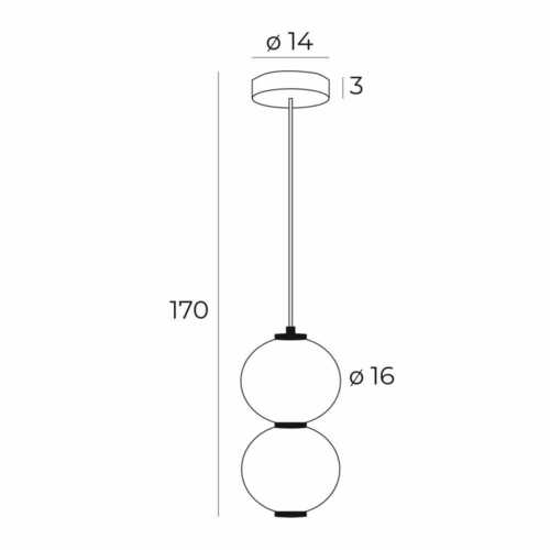 Skontrolujte Závesné svietidlo Max Light TAMA P0469 čierne biele 16W 16 cm
