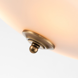 Griffin 3 Light Semi-Flush Light - vyblednutá mosadz Elstead small 1