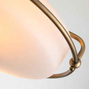 Griffin 3 Light Semi-Flush Light - vyblednutá mosadz Elstead small 3