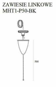 Závesný kábel 5 m Max Light MAX čierny hliník MHT1-P50-BK small 1