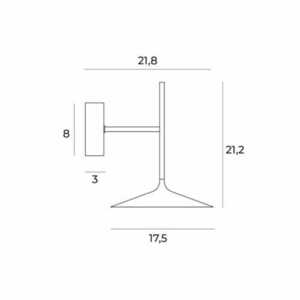 Nástenné svietidlo Max Light Hana W0304 zlaté LED 6W 3000K small 4
