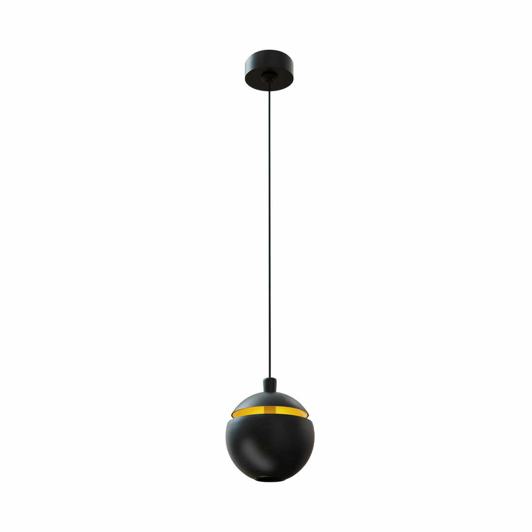 Závesné svietidlo Max Light Cometshine P0472 čierno-zlaté LED 8W 3000K 150 cm