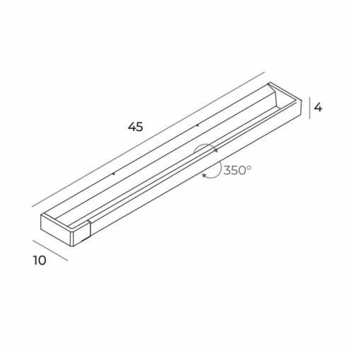 Skontrolujte Nástenné svietidlo Max Light Flink W0307 LED 12W 45 cm čierne