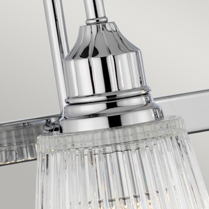 Kúpeľňové nástenné svietidlo Addison 4x G9 LED 3 W IP44 82 cm, leštený chróm a ryhované sklo, Quintiesse small 3