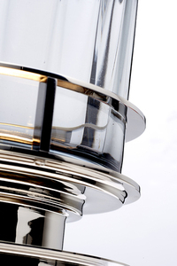 Stolná lampa Arno - 1 svetelný zdroj - leštený nikel a dymové sklo Quintiesse small 2