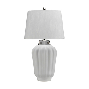 Stolná lampa Bexley - 1 svetelný zdroj - biela/leštený nikel Quintiesse small 0