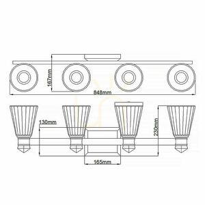 LED nástenné svietidlo Quintiesse Kayva QN-KAYVA4-PN, 4 ramená, leštený nikel, IP44 small 5