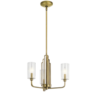 Luster Kimrose - 3 svetelné zdroje - brúsená prírodná mosadz Quintiesse small 0