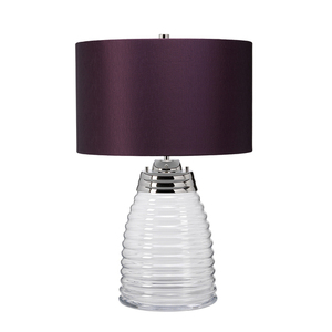 Stolná lampa Milne - 2 svetelné zdroje - Fialové tienidlo Quintiesse small 1