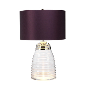 Stolná lampa Milne - 2 svetelné zdroje - Fialové tienidlo Quintiesse small 2