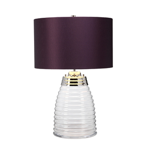 Stolná lampa Milne - 2 svetelné zdroje - Fialové tienidlo Quintiesse small 3