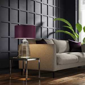 Stolná lampa Milne - 2 svetelné zdroje - Fialové tienidlo Quintiesse small 5