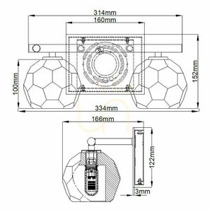Kúpeľňové nástenné svietidlo Quintiesse Regalia QN-REGALIA2-PC-BATH, leštený chróm, 2 × G9 small 6