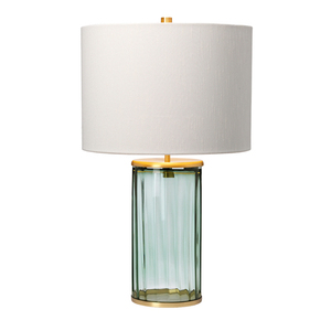 Stolná lampa Reno - 1 svetelný zdroj - zelená/stará mosadz Quintiesse small 1