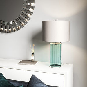 Stolná lampa Reno - 1 svetelný zdroj - zelená/leštený nikel Quintiesse small 4