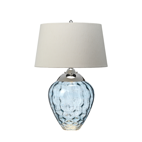 Skontrolujte Stolná lampa Samara - 2 svetelné zdroje - svetlomodrá Quintiesse