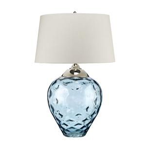 Veľká stolová lampa Samara - 2 svetelné zdroje - svetlomodrá Quintiesse small 1