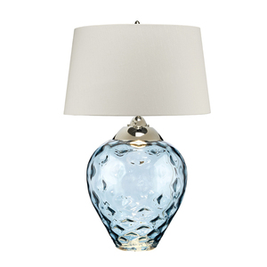 Veľká stolová lampa Samara - 2 svetelné zdroje - svetlomodrá Quintiesse small 0