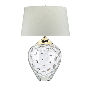 Veľká stolová lampa Samara - 2 svetelné zdroje - číre sklo Quintiesse small 2
