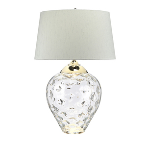 Veľká stolová lampa Samara - 2 svetelné zdroje - číre sklo Quintiesse small 3