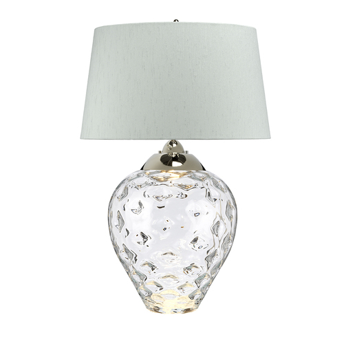 Skontrolujte Veľká stolová lampa Samara - 2 svetelné zdroje - číre sklo Quintiesse