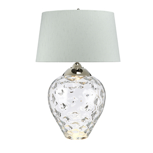 Veľká stolová lampa Samara - 2 svetelné zdroje - číre sklo Quintiesse small 0