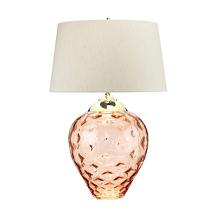 Veľká stolová lampa Samara - 2 svetelné zdroje - Salmon Quintiesse small 3
