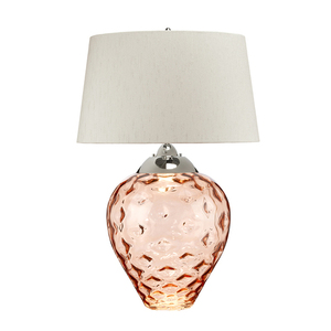 Veľká stolová lampa Samara - 2 svetelné zdroje - Salmon Quintiesse small 0