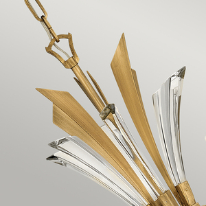 Luster Quintiesse VIDA QN-VIDA6, oxidované zlato, krištáľ, 6 × E14, Ø 74 cm, záves 72,5–372 cm small 2