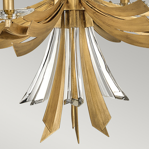 Luster Quintiesse VIDA QN-VIDA6, oxidované zlato, krištáľ, 6 × E14, Ø 74 cm, záves 72,5–372 cm small 4