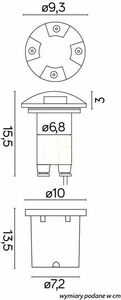 Vonkajšie walkover svetlo SU-MA Pabla 2725 E šedé IP67 GU10 35 W small 5