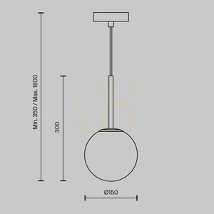 Závesné svietidlo BASIC FORM MOD321PL-01G1 Maytoni small 7