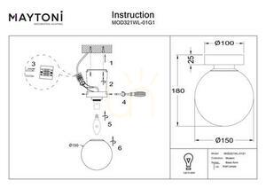 Nástenné svietidlo BASIC FORM MOD321WL-01G1 Maytoni small 8