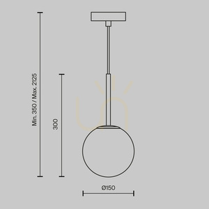 Závesné svietidlo BASIC FORM biela guľa 15 cm čierne E14 MOD321PL-01B Maytoni small 7