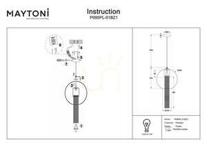 Závesné svietidlo FLUSSO P095PL-01BZ1 Maytoni small 6