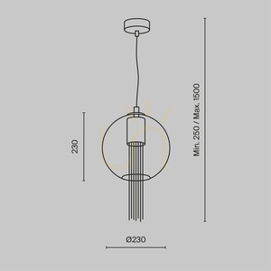 Závesné svietidlo FLUSSO P095PL-01BZ1 Maytoni small 7