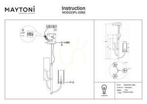 Závesné svietidlo ARCO MOD223PL-03BS Maytoni small 7
