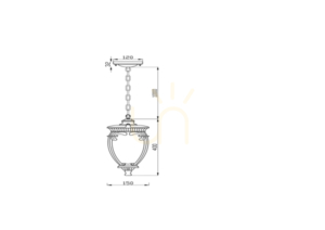 Vonkajšie závesné svietidlo FLEUR O414PL-01BZ IP44 Maytoni small 3
