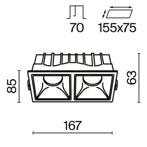 ALFA LED vstavané svietidlo DL043-02-15W3K-SQ-W Maytoni small 9